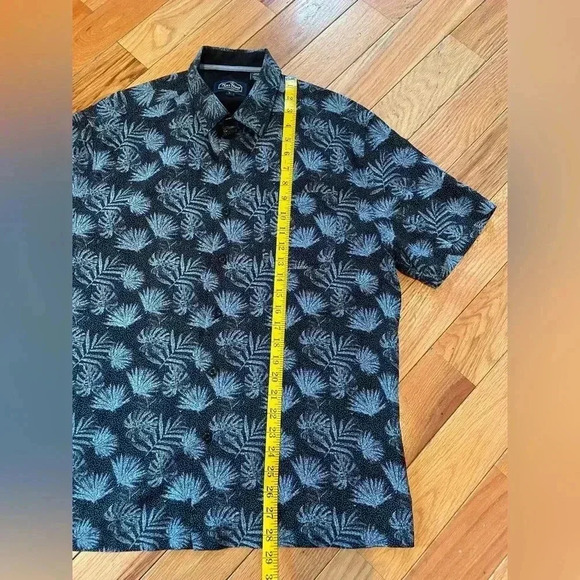 Nat Nast Blue Silk Blend Button Up Short Sleeve Palm Hawaiian Shirt Men’s Size L - Picture 12 of 12